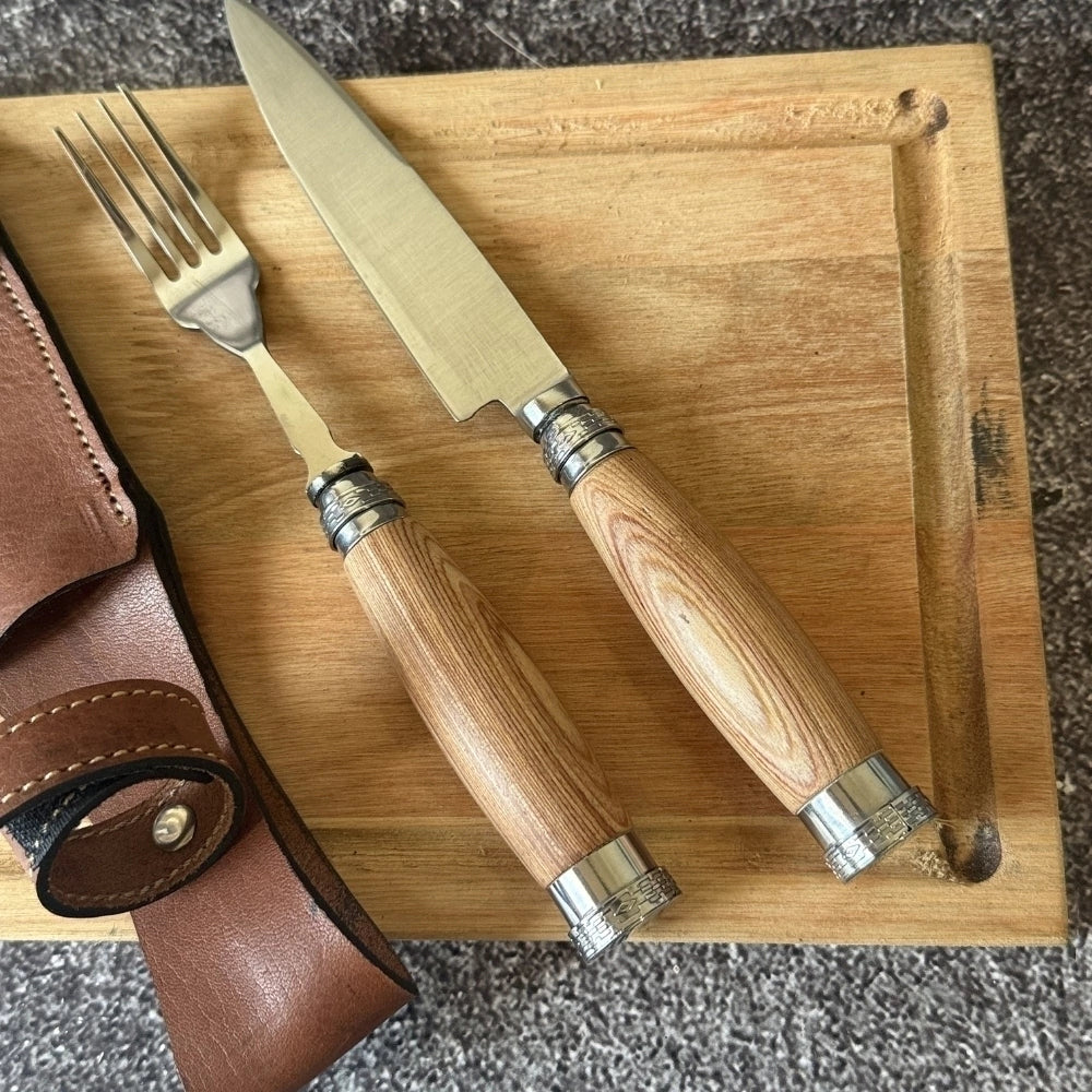 Set de Mesa · Madera Pakkawood Natural