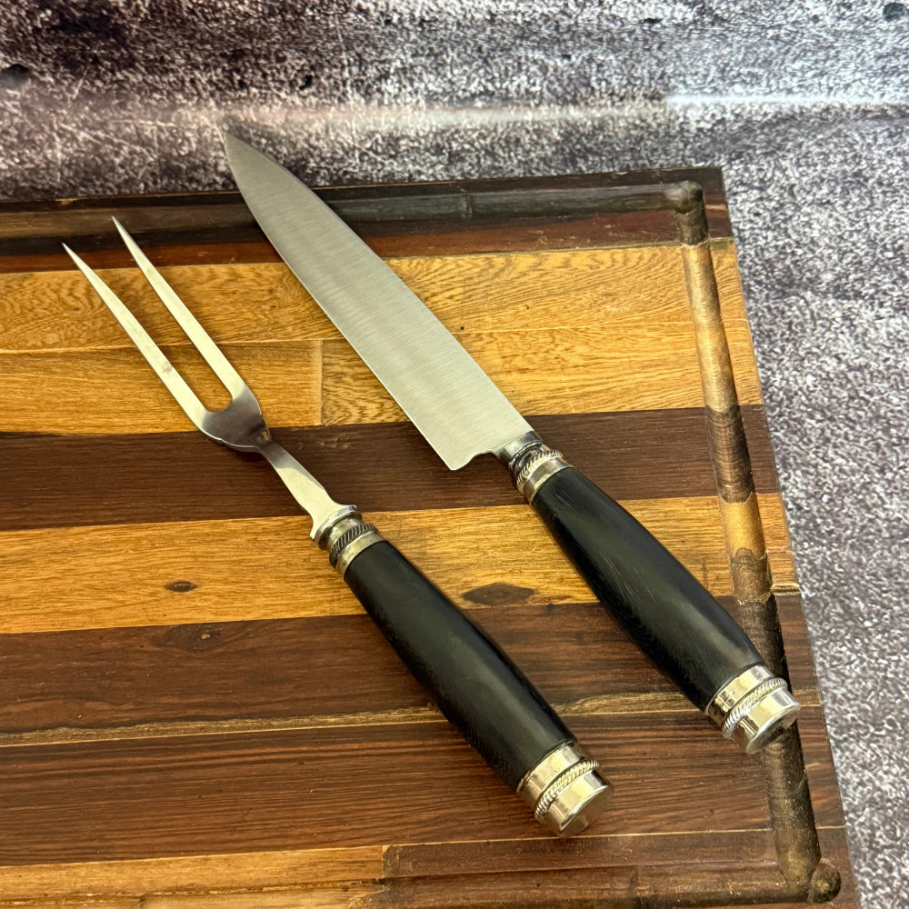Set Parrillero · Madera Negra y Alpaca