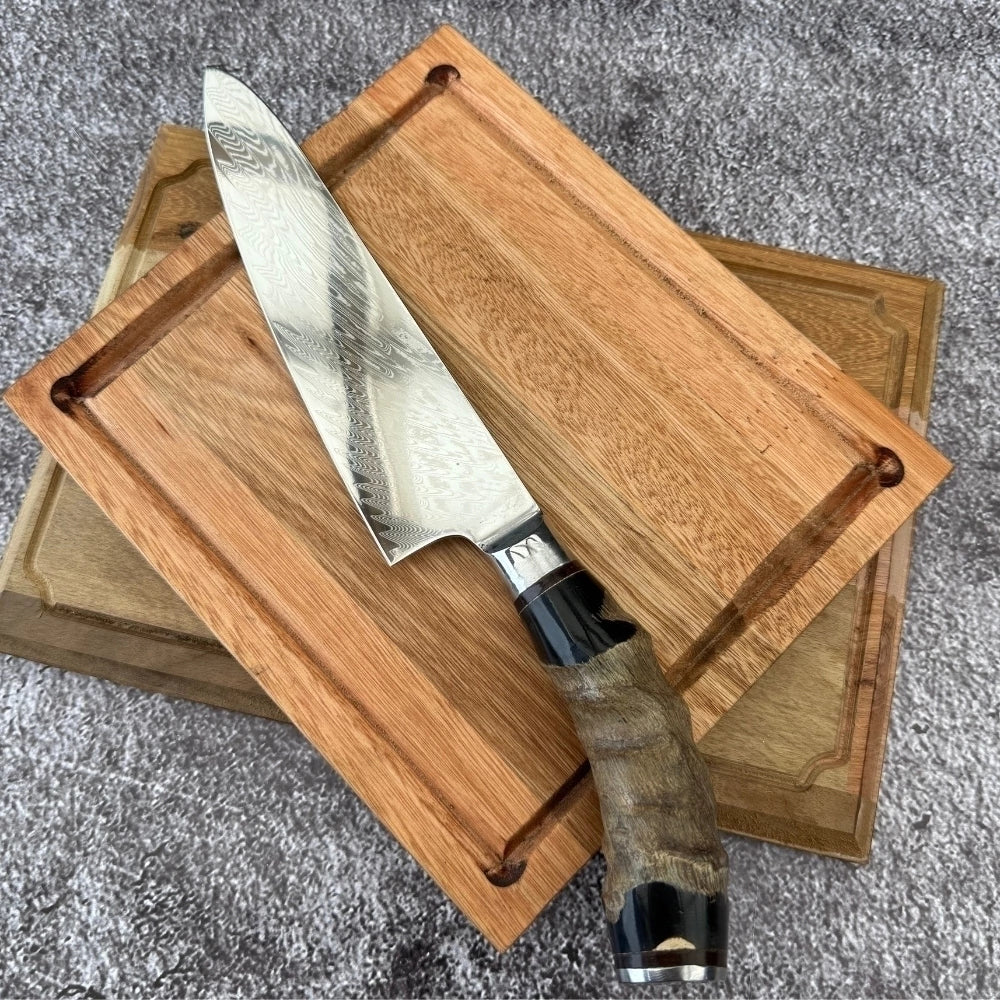 Cuchillo Acero Damasco · Antílope Negro