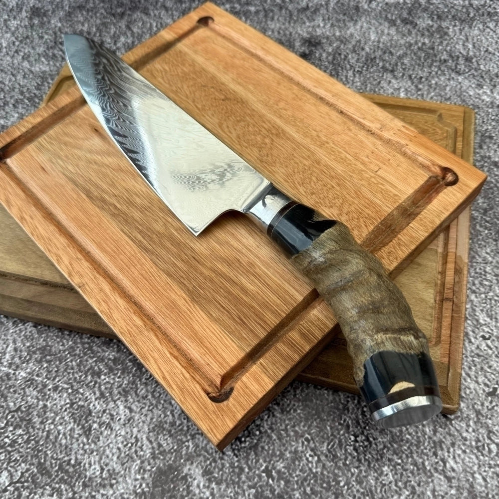 Cuchillo Acero Damasco · Antílope Negro
