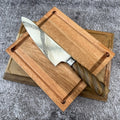 Cuchillo Acero Damasco · Madera Tallada Espiral