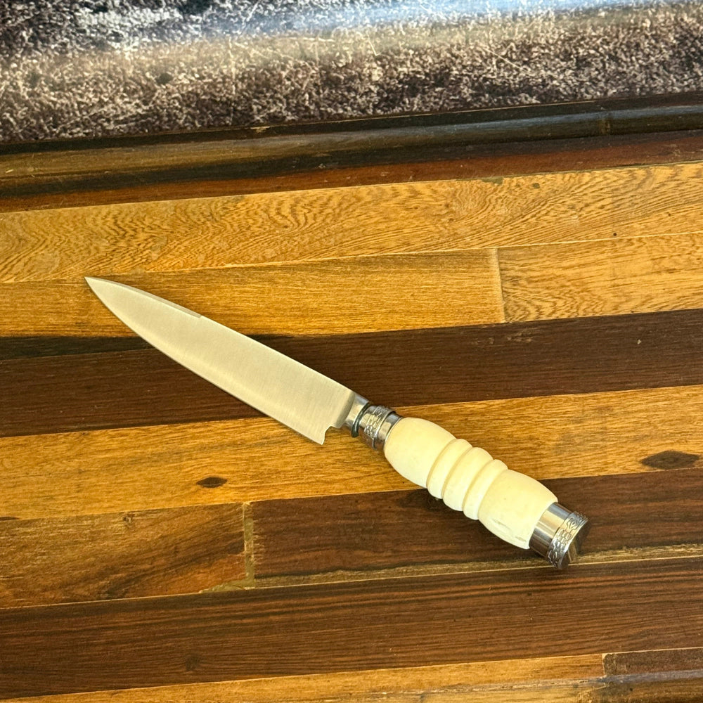 Cuchillo · Hueso Anillado y Alpaca