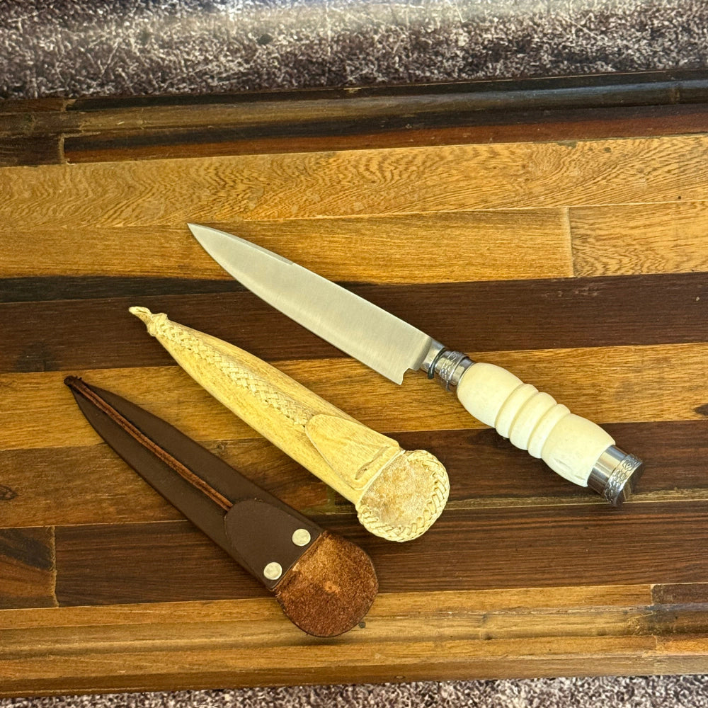 Cuchillo · Hueso Anillado y Alpaca