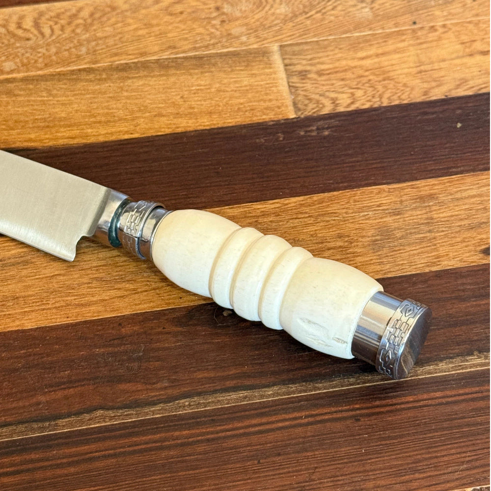 Cuchillo · Hueso Anillado y Alpaca