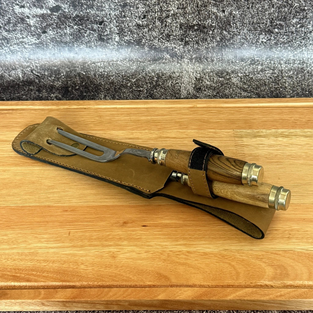 Set Parrillero · Madera y Alpaca