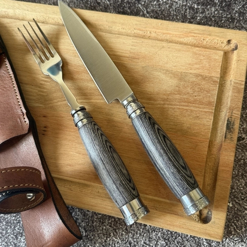 Set de Mesa · Madera Pakkawood Gris