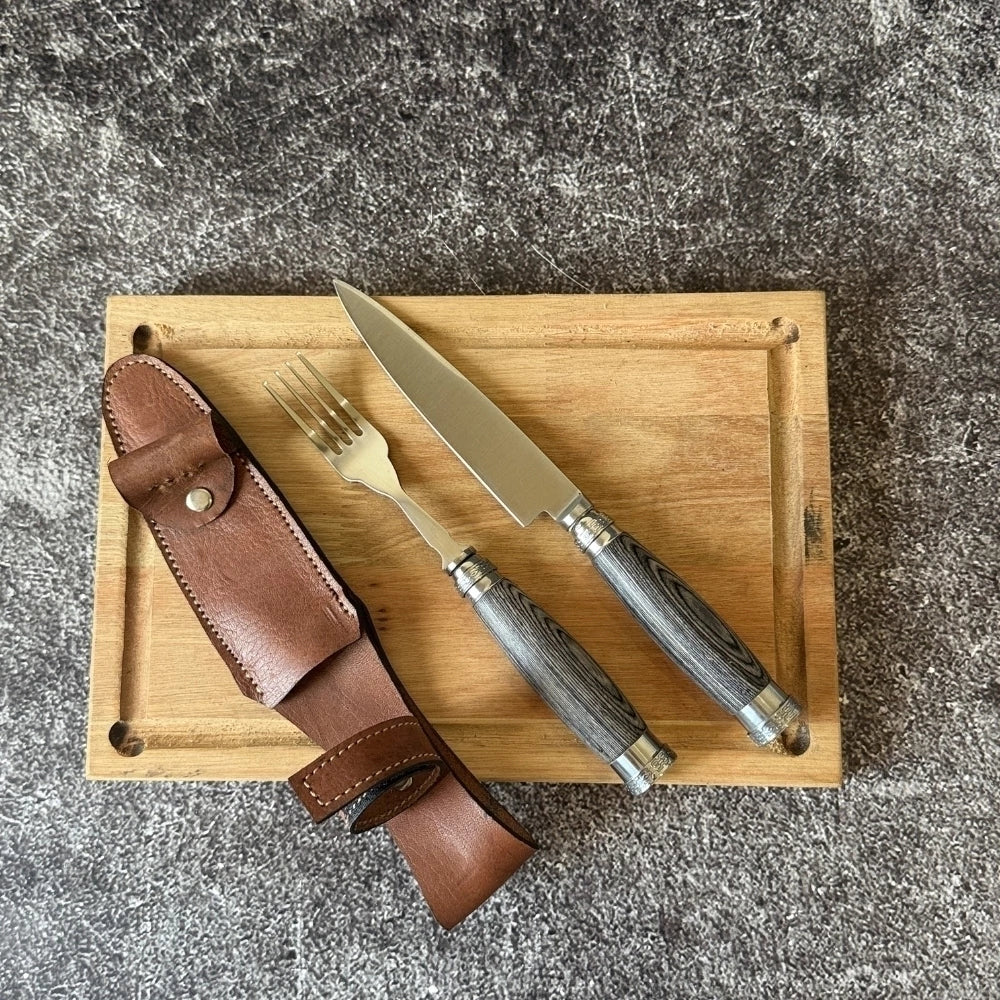 Set de Mesa · Madera Pakkawood Gris