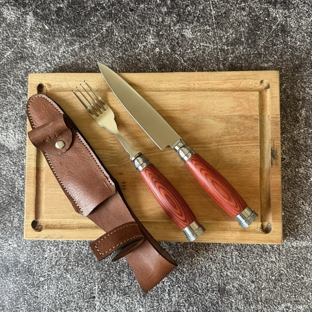 Set de Mesa · Madera Pakkawood Naranja