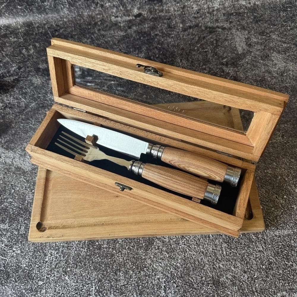 Set de Mesa · Madera Pakkawood Natural