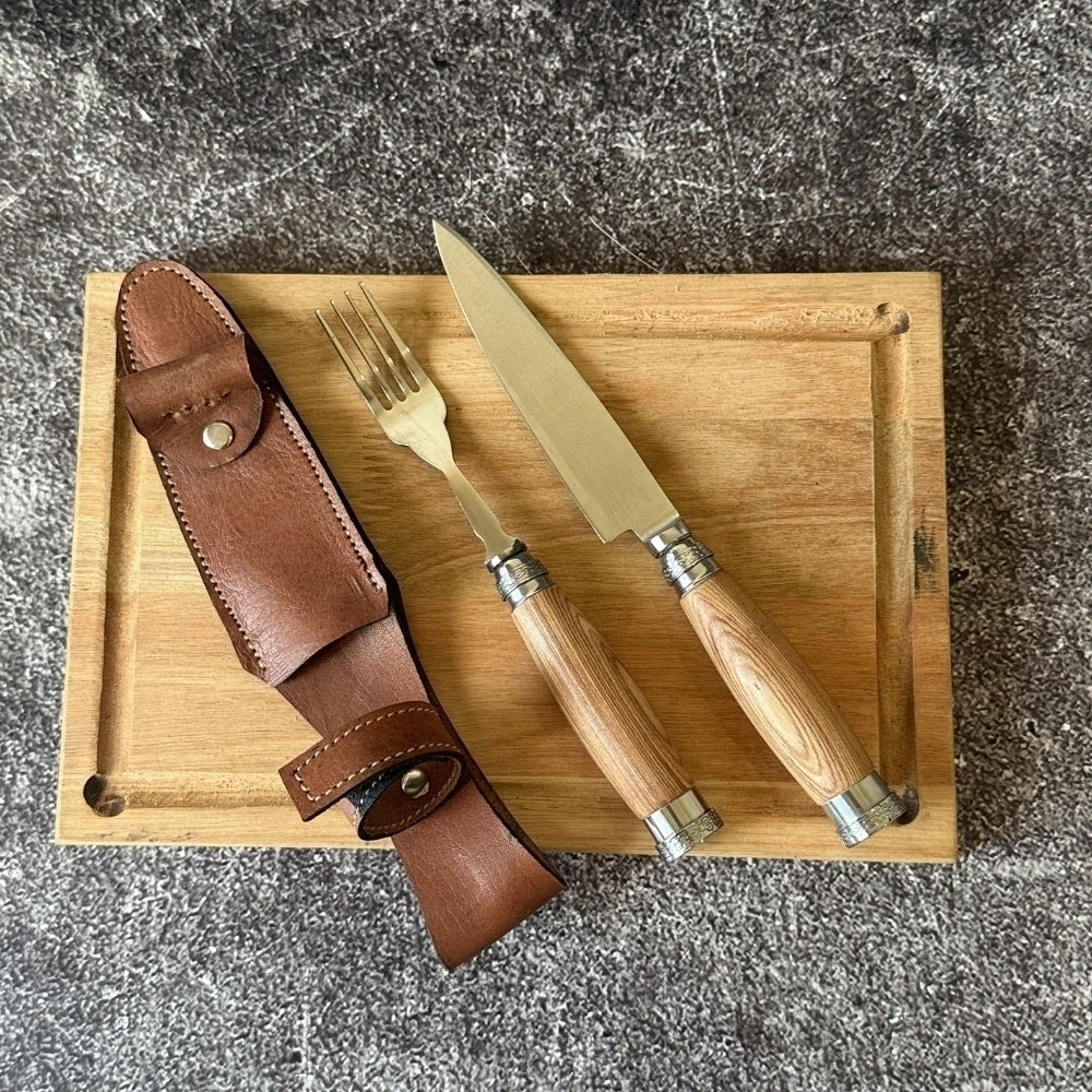 Set de Mesa · Madera Pakkawood Natural