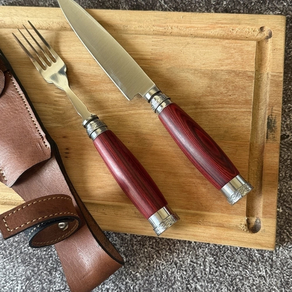 Set de Mesa · Madera Pakkawood Roja