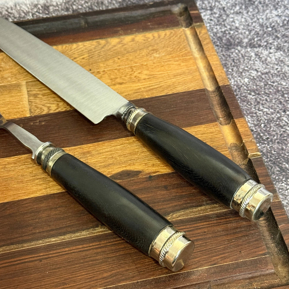 Set Parrillero · Madera Negra y Alpaca