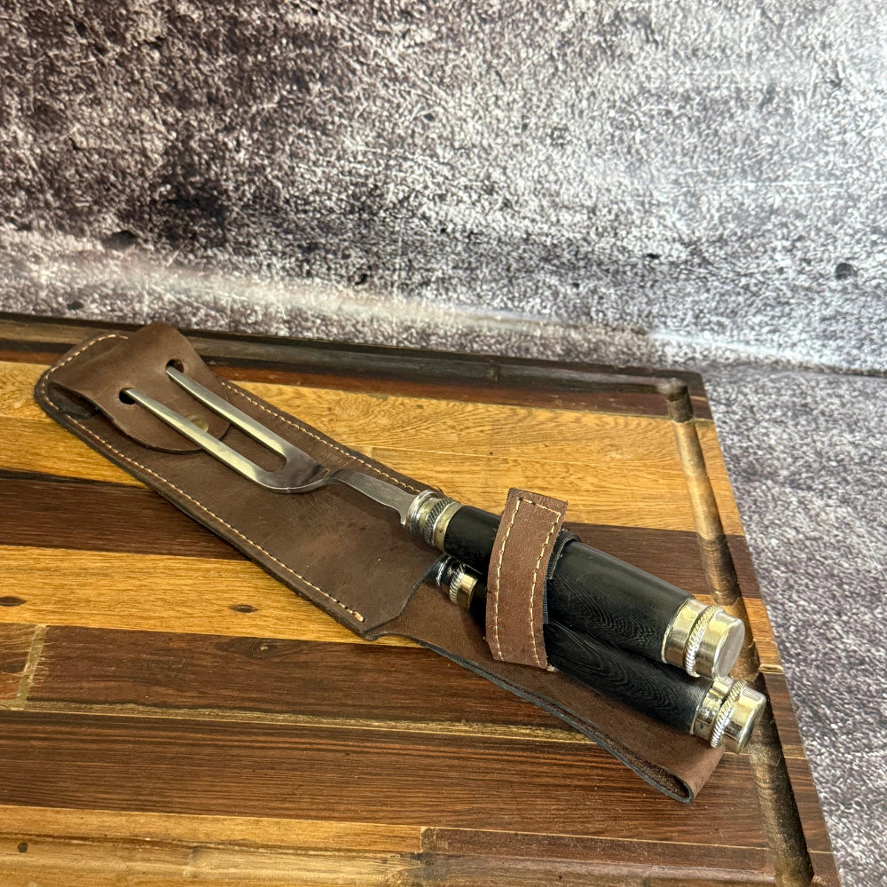 Set Parrillero · Madera Negra y Alpaca