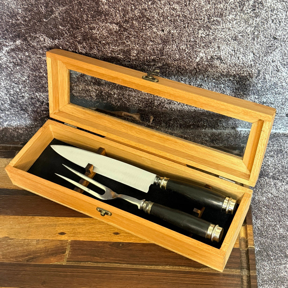 Set Parrillero · Madera Negra y Alpaca
