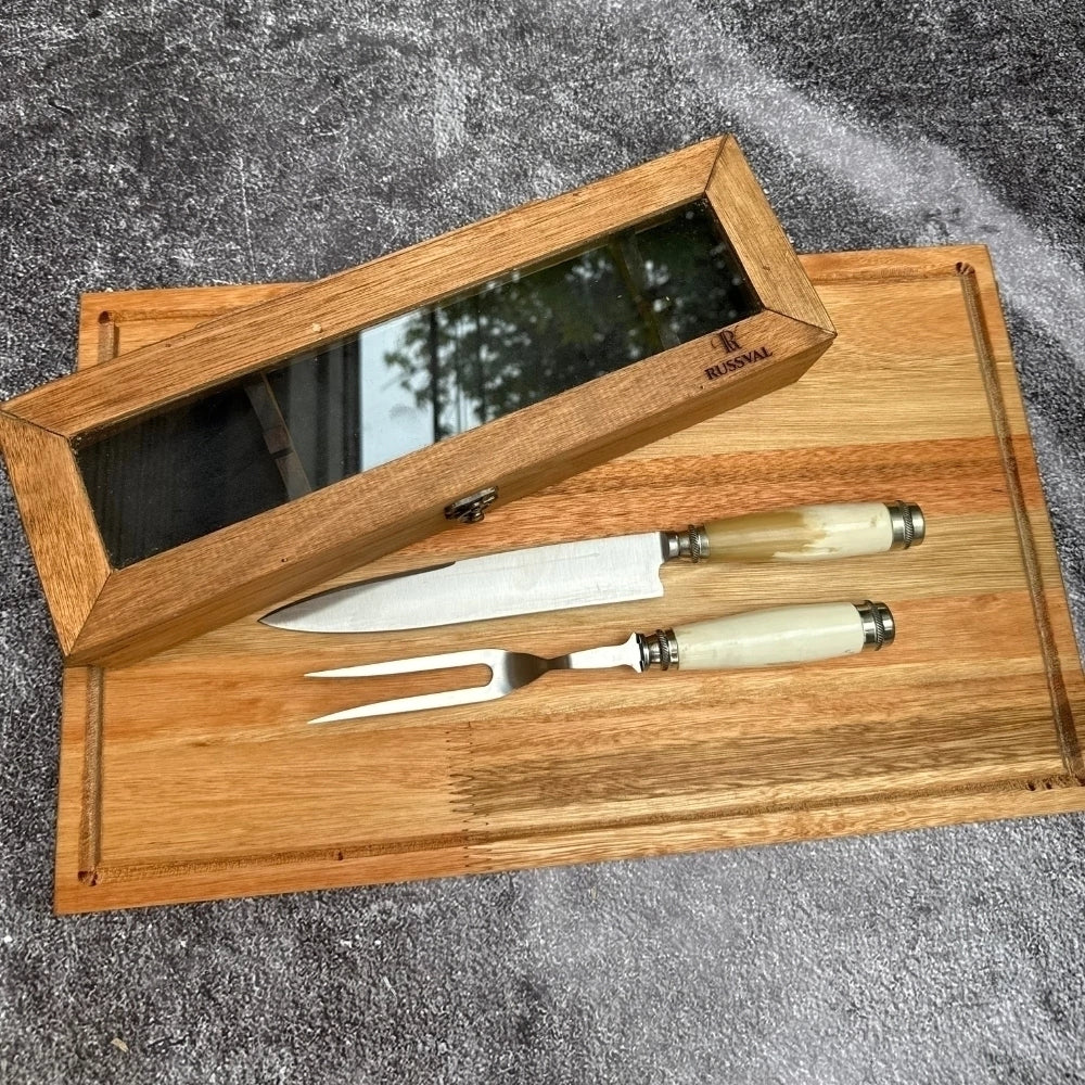 Combo Parrillero · Tabla + Cubiertos + Caja