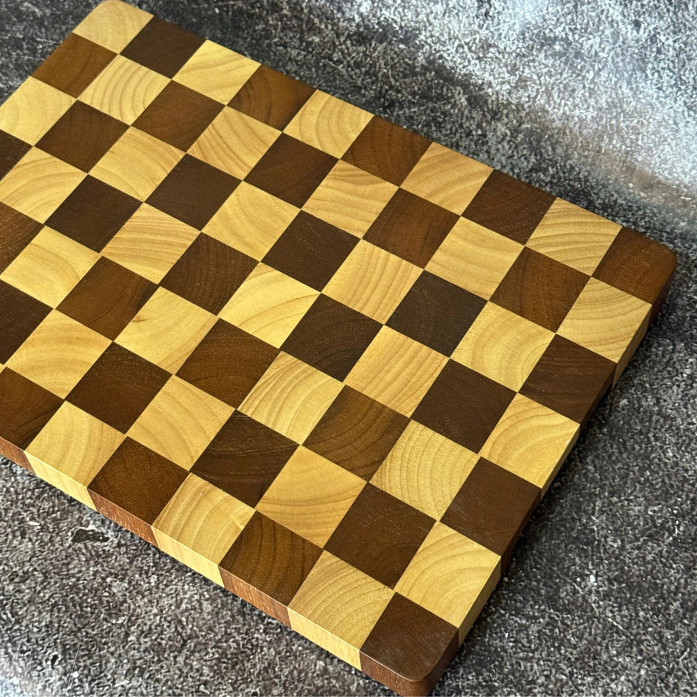 Tabla End Grain · Diseño Ajedrez