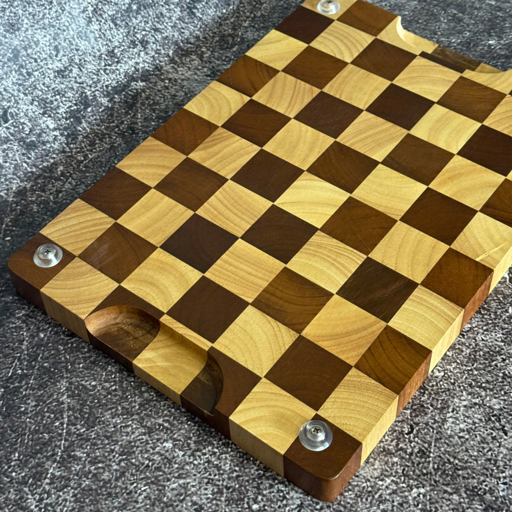 Tabla End Grain · Diseño Ajedrez