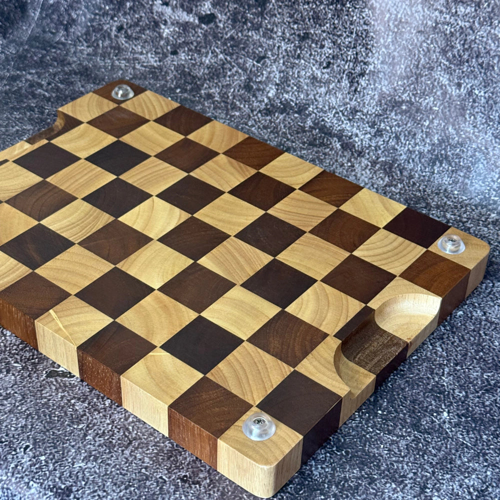 Tabla End Grain · Diseño Ajedrez