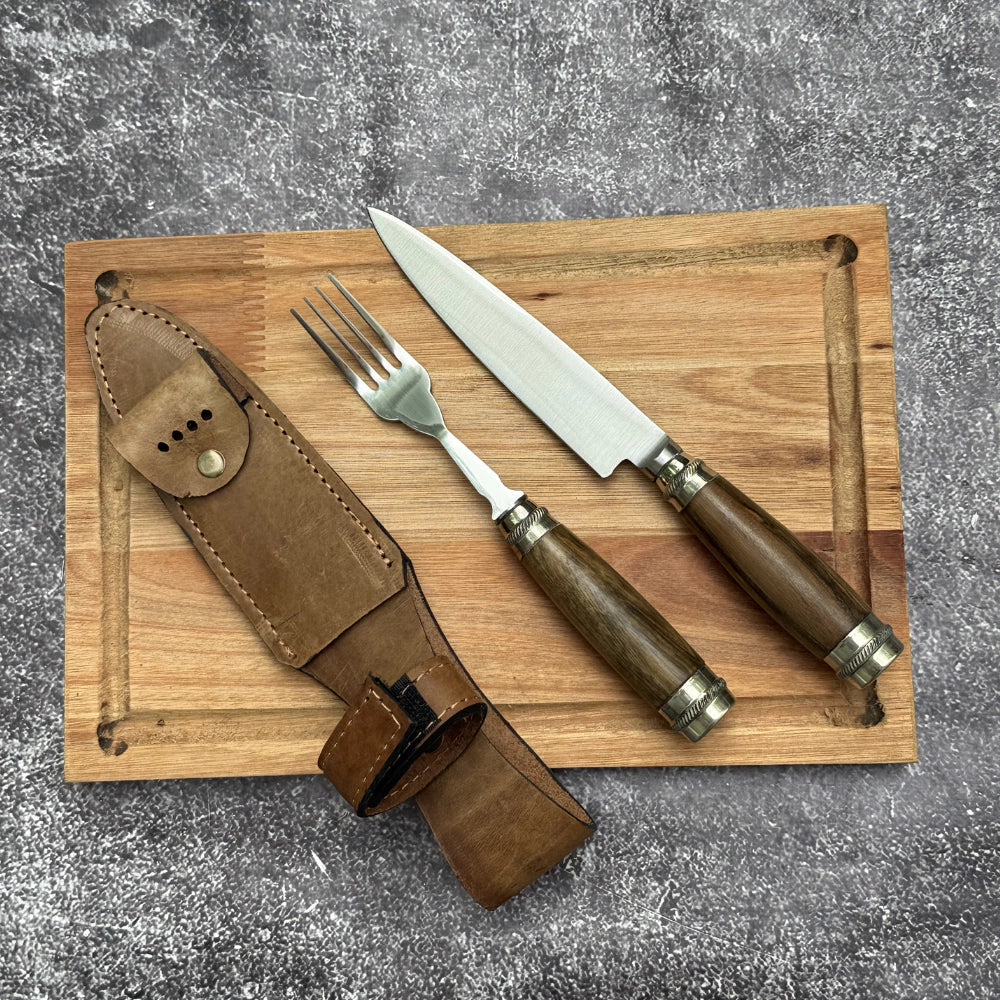 Set de Mesa · Madera y Alpaca