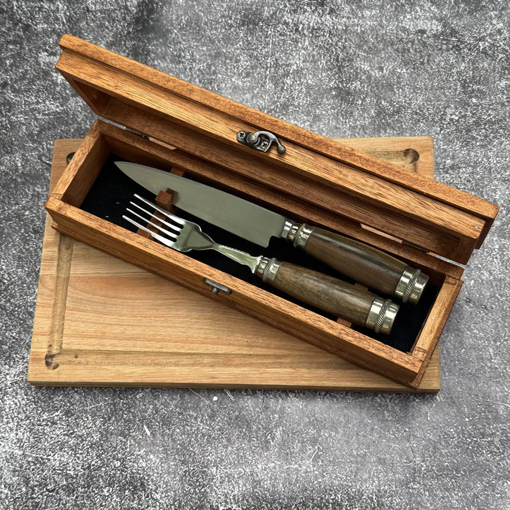 Set de Mesa · Madera y Alpaca
